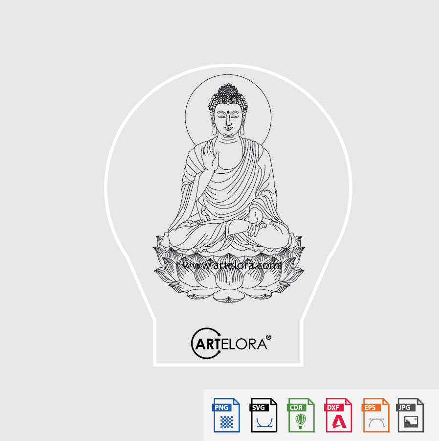 Laser Engraving Lord Buddha