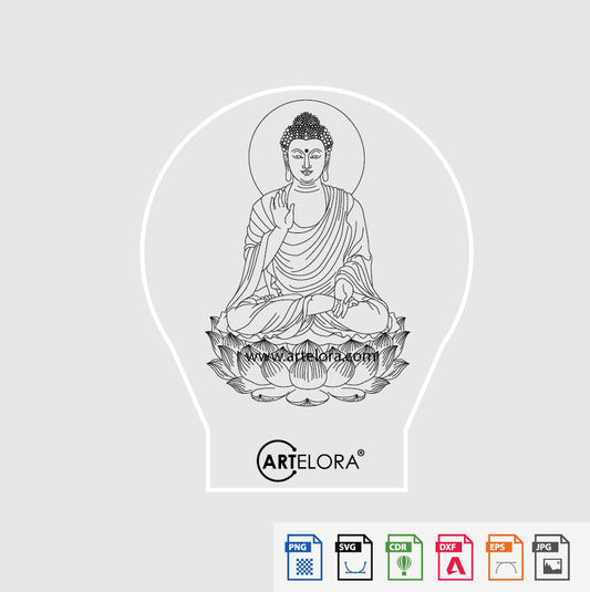 Laser Engraving Lord Buddha