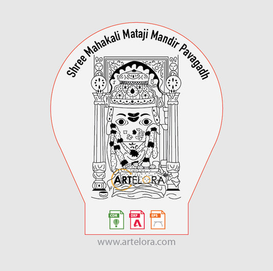 Laser Engraving Shree Mahakali Mataji Mandir Pavagadh