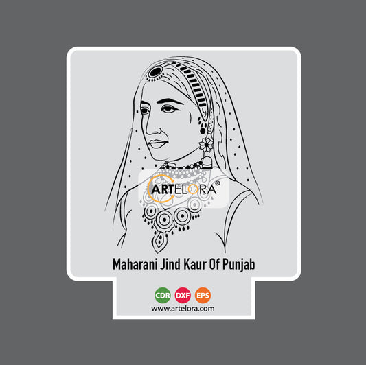 Laser Engraving Maharani Jind Kaur Of Punjab