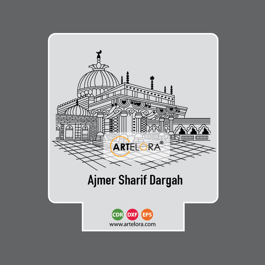 Laser Engraving Ajmer Sharif Dargah Vector (Islamic Design)