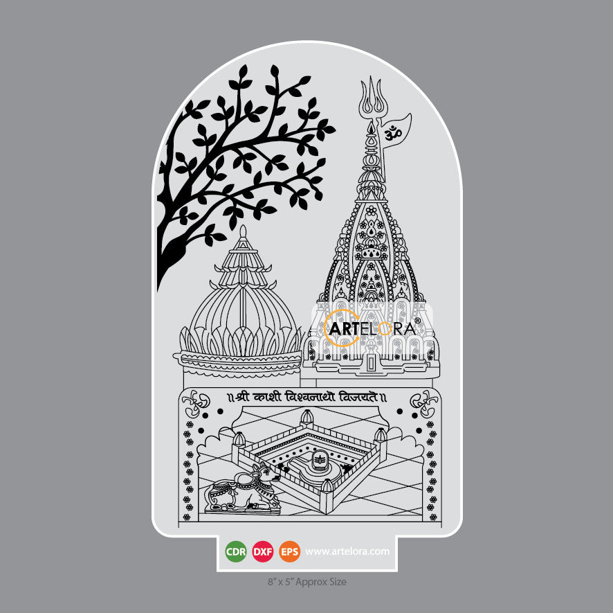 Laser Engraving Kashi Vishwanath Temple