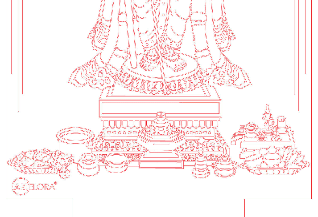 Laser Engraving Murugan Kartikeya Bhagwan