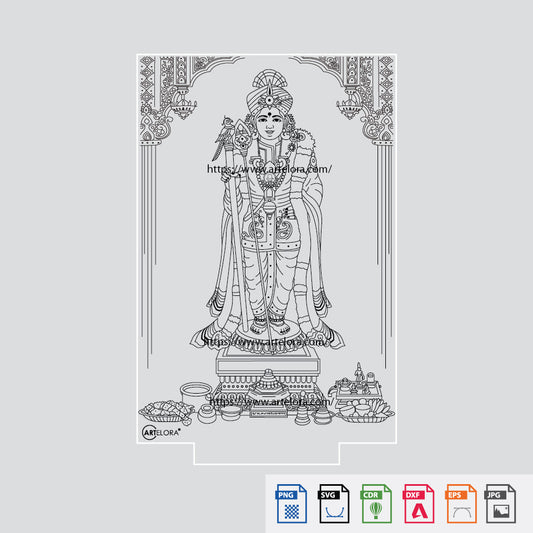 Laser Engraving Murugan Kartikeya Bhagwan