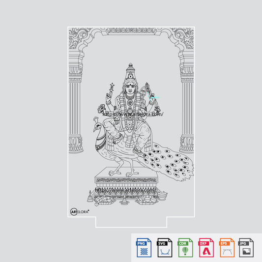 Laser Engraving Murugan Kartikeya Bhagwan