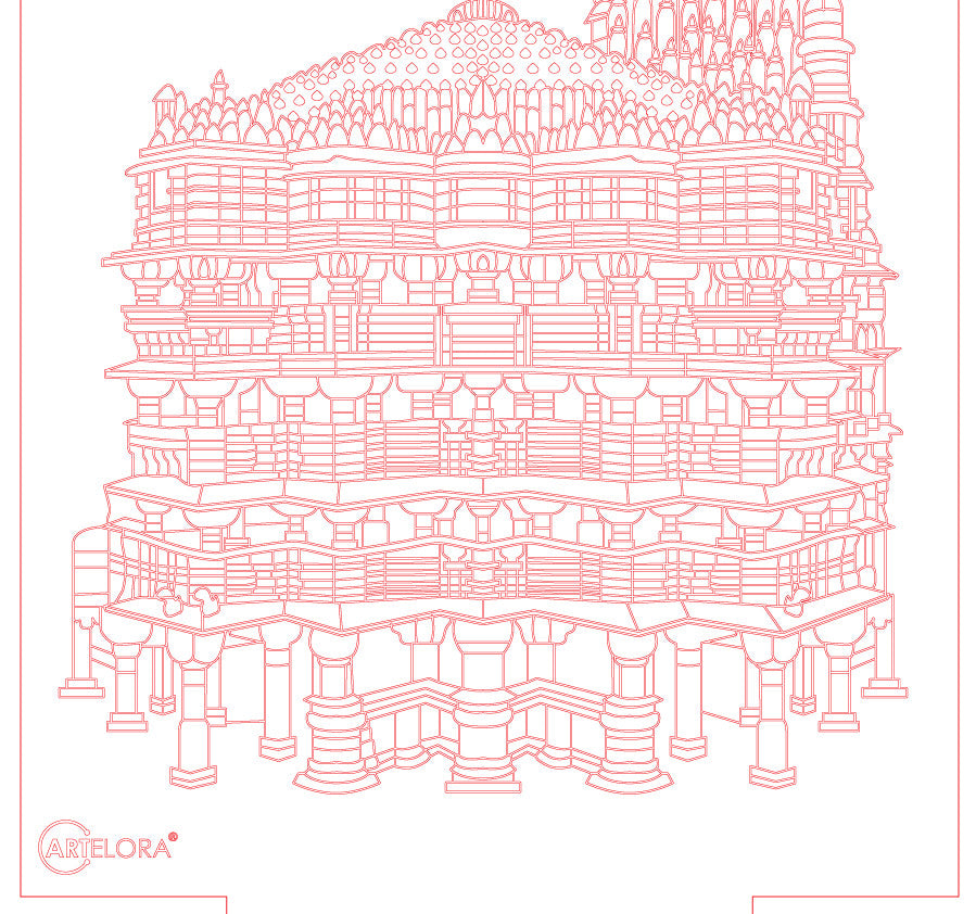 Laser Engraving Dwarkadhish Temple in GUJARAT