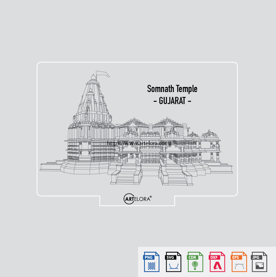 Laser Engraving Somnath Temple in GUJARAT – ArtElora