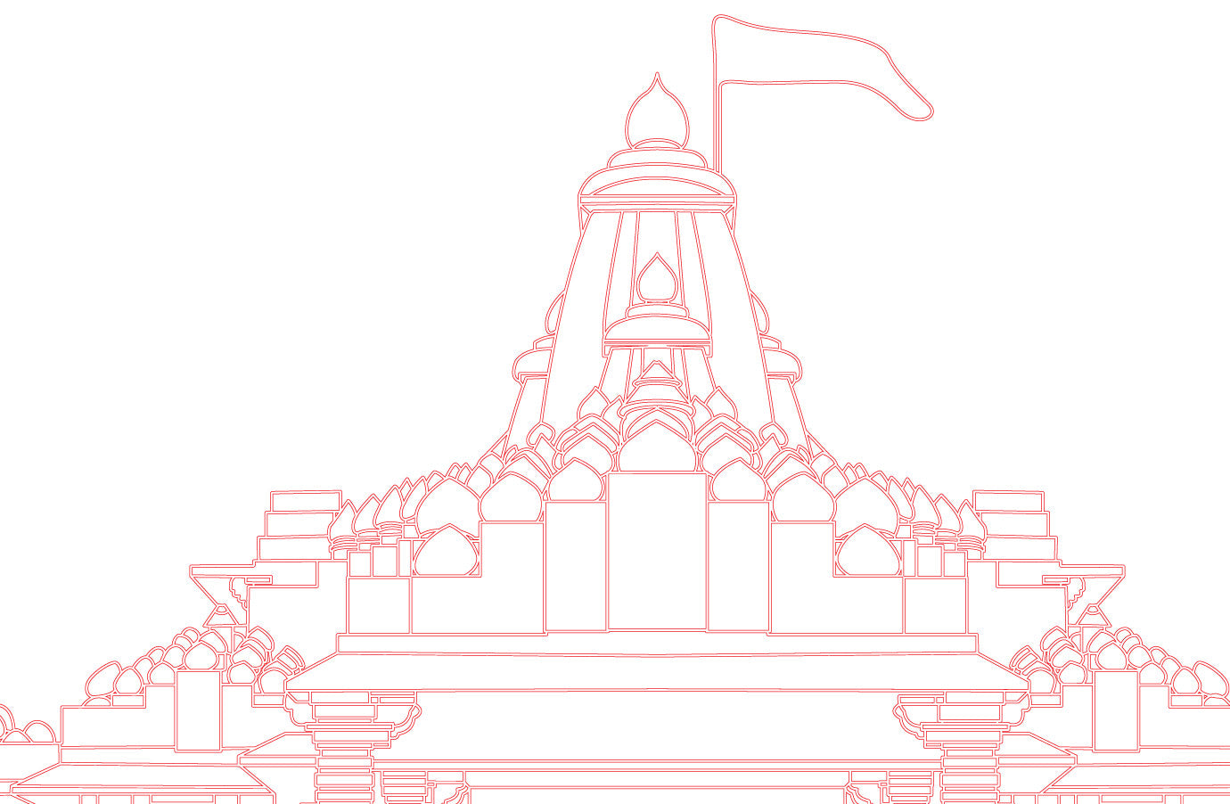 Laser Engraving Somnath Temple in GUJARAT