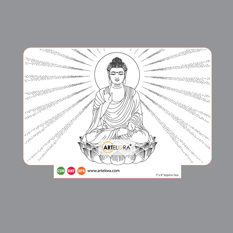 Laser Engraving Gautam Buddha