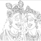 Laser Engraving Radha Krishna Design Drawing