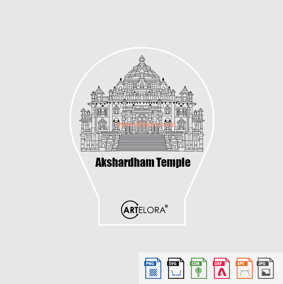 Laser Engraving Akshardham Temple