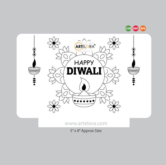 Laser Engraving Dipak (Diya) Diwali Design