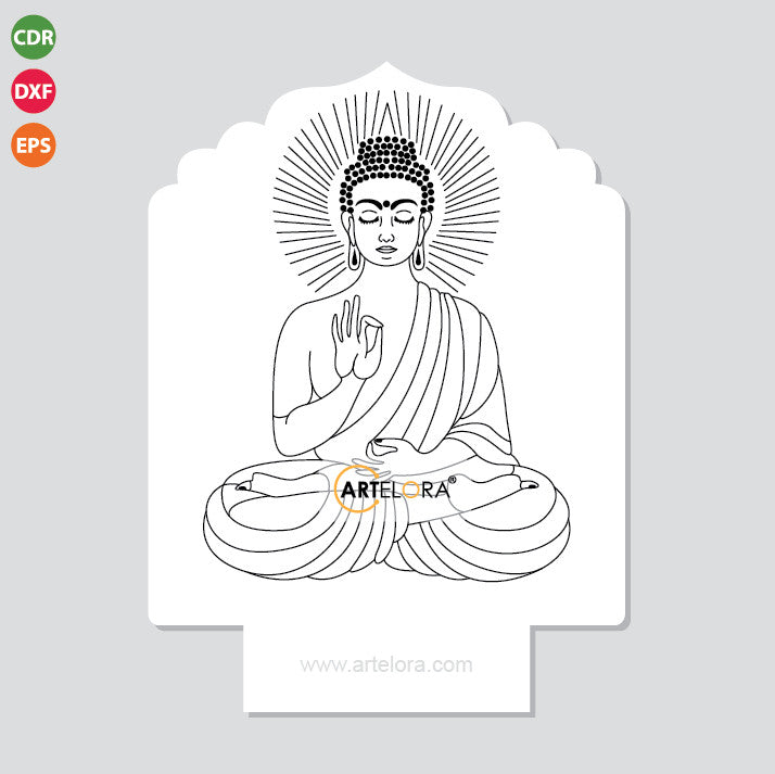 Laser Engraving Gautam Buddha