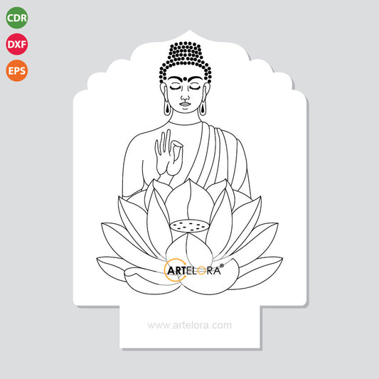 Laser Engraving Gautam Buddha