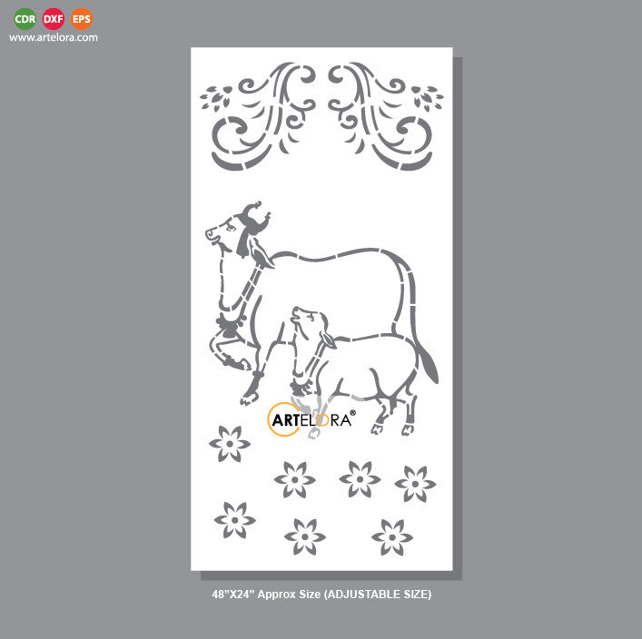 Kamdhenu Gaay (Cow) Grill Design (Jali Design)