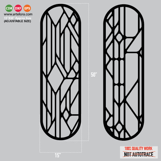 Grill Design Half Round (Jali Cutting)