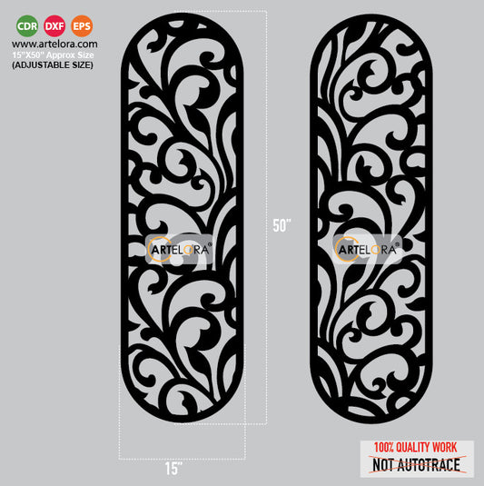 Grill Design Half Round (Jali Cutting)