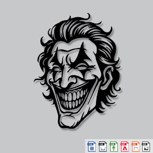 2D Modern Art Joker Laser Cutting