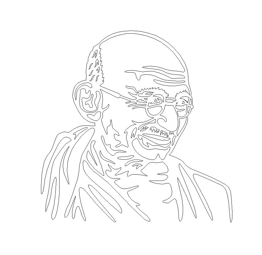 2D Modern Art Mohandas Karamchand Gandhi