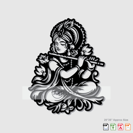 2D Modern Art Shri Krishna