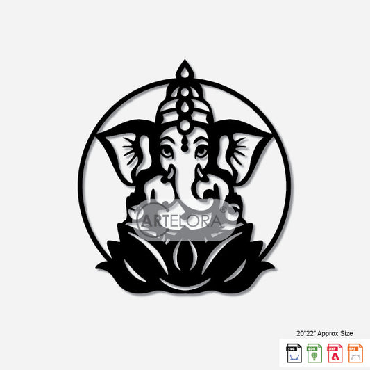 2D Modern Art Shri Ganesh