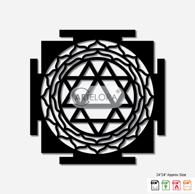 2D Modern Art Yantra Kundali Symbols