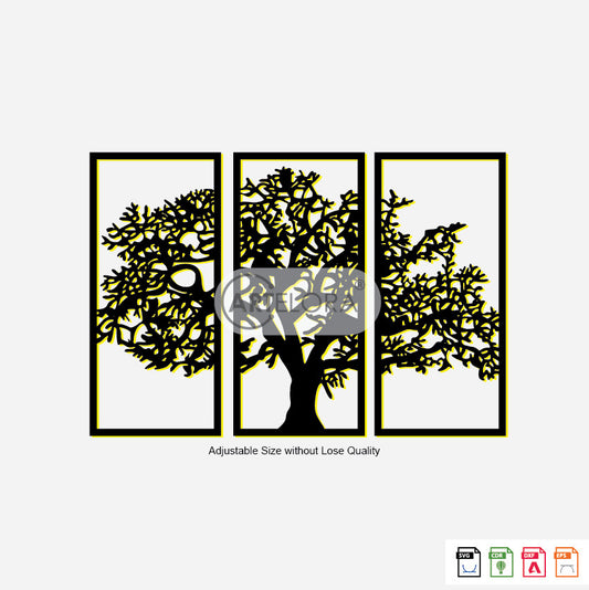 2D Modern Art Metal Tree Wall Decor Art