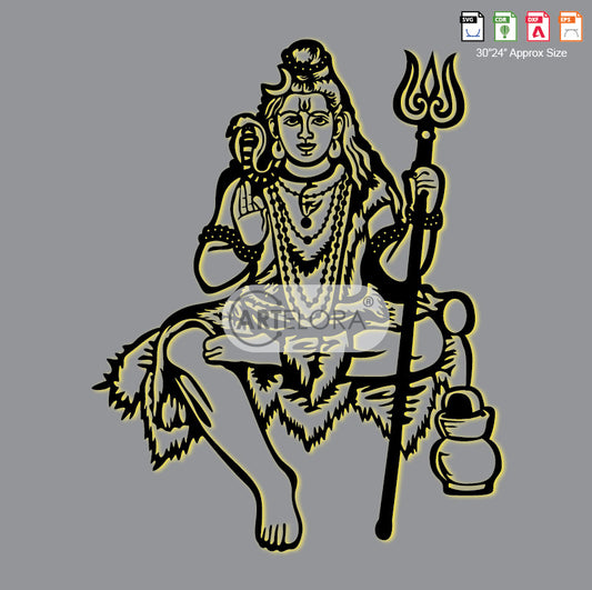 2D Modern Art Shiv (Mahadev)