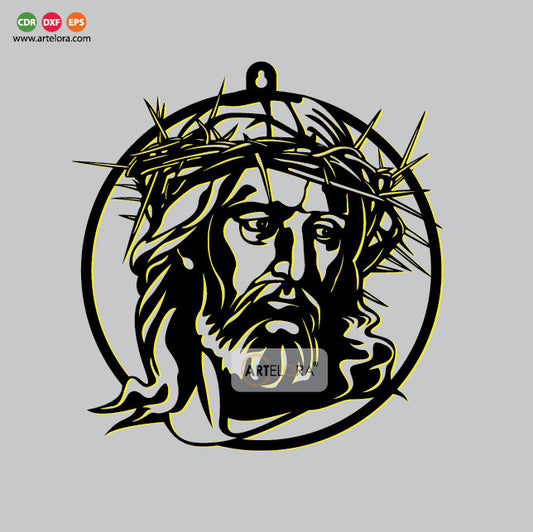 2D Modern Art Jesus wall art laser cutting