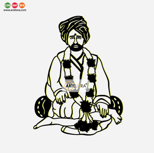 2D Modern Art Shri Bhausaheb Maharaj (Samarth)