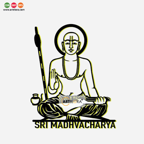 2D Modern Art Shri Madhvacharya