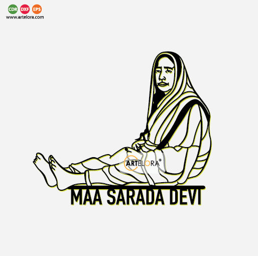 2D Modern Art Maa Sarada Devi