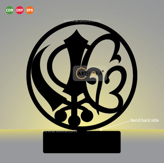 2D Modern Art Table Lamp of khanda