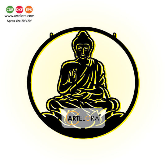 2D Modern Art Wall Art Gautam Buddha