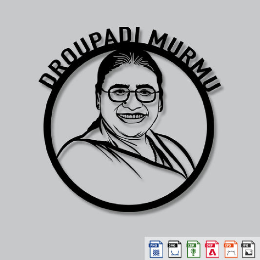 2D Modern Art Droupadi Murmu (President of India)