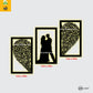 2D Modern Art Heart Love Couple 3 Pic