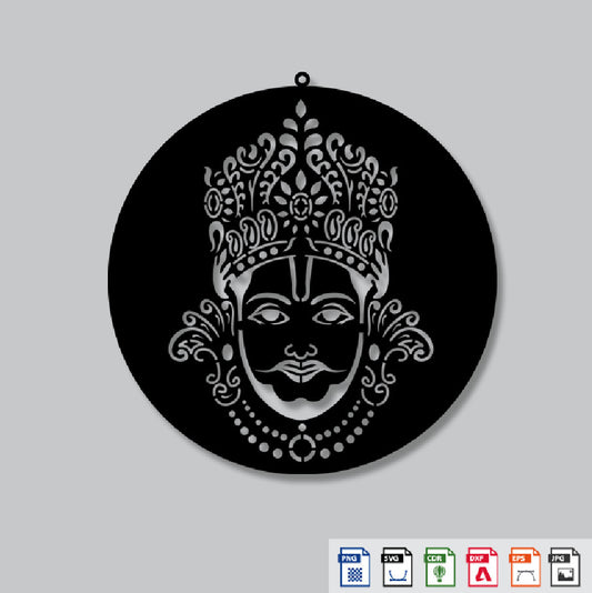 2D Modern Art Khatu Shyam wall art laser cutting