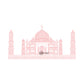 2D Modern Art Taj Mahal wall art laser cutting