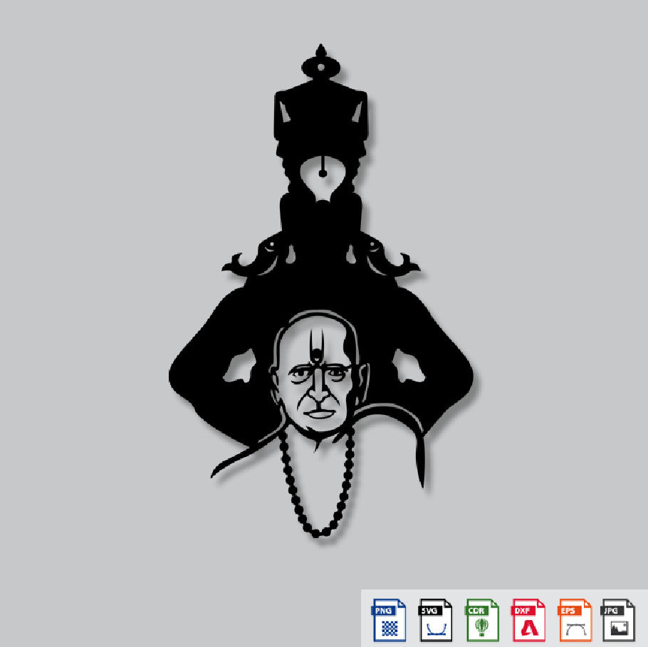 2d Modern Art Swami Samarth Laser Cutting – Artelora