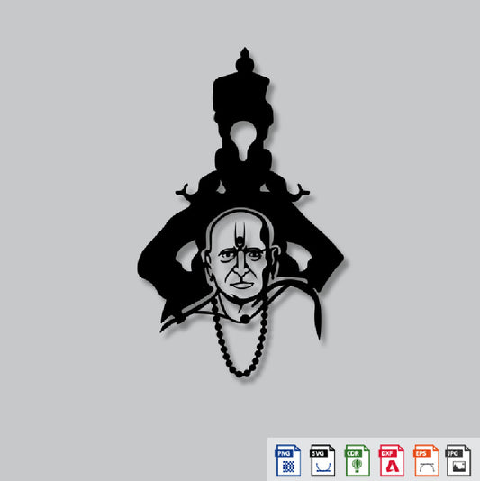 2D Modern Art Swami Samarth Laser cutting