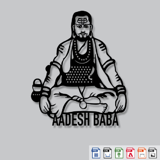 2D Modern Art Aadesh BaBa Laser cutting