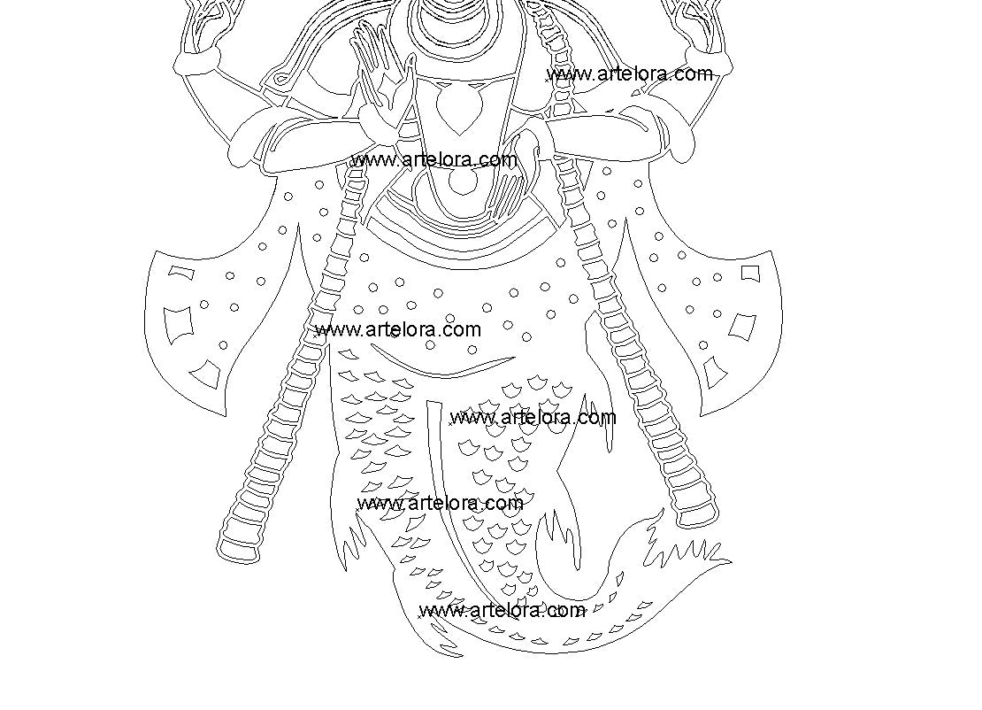 2D Modern Art Matsya Avatar (Vishnu Dashavatara)