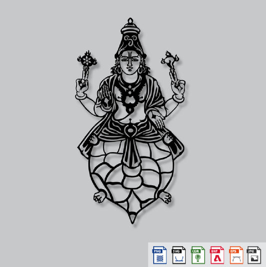 2D Modern Art Kurma Avatar (Vishnu Dashavatara)