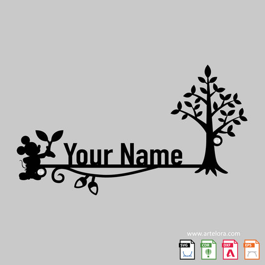 Name Plate laser cutting Tree