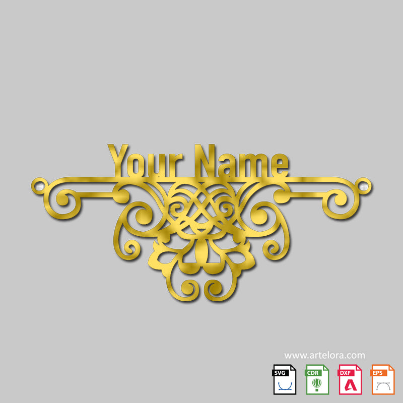 Name Plate laser cutting Art