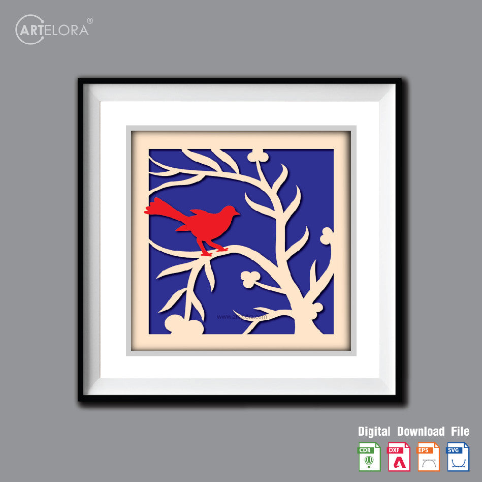 Premium Art Love Bird  (15x15)