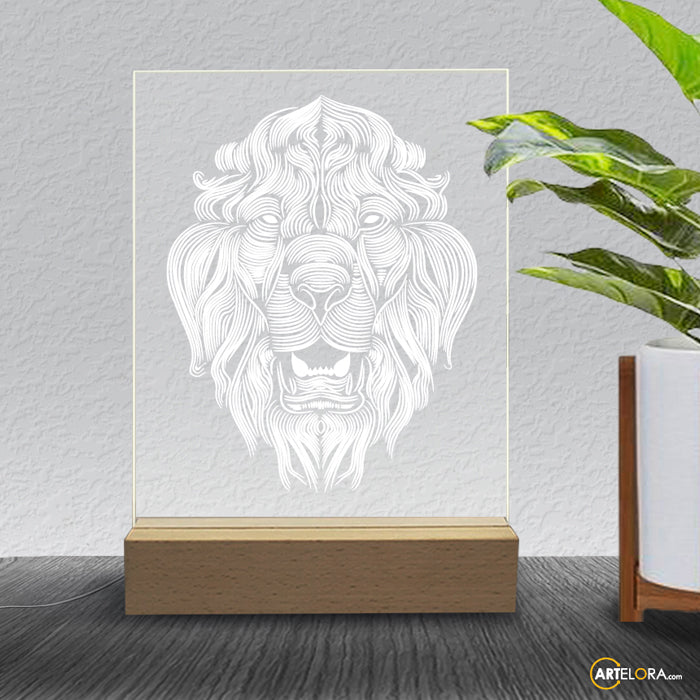 Laser Engraving 3D Lion