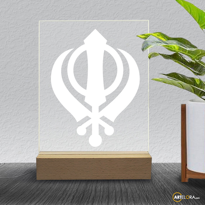 Laser Engraving Khanda Sikh symbol