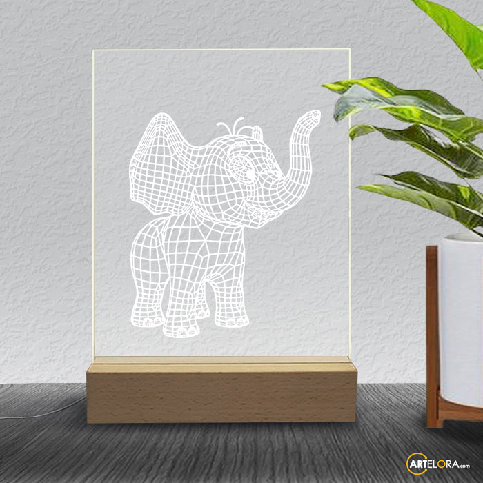 Laser Engraving 3D Elephant