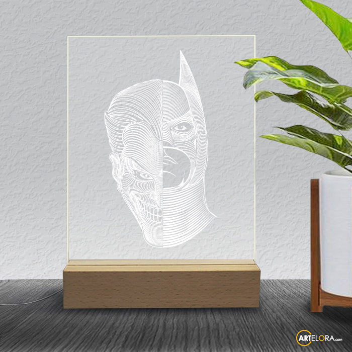 Laser Engraving 3D batman vs joker